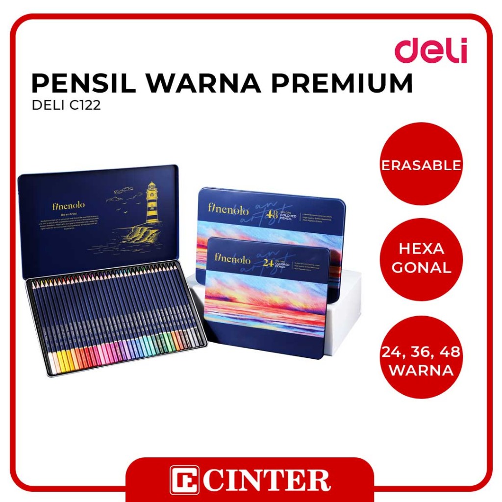 

DELI - PENCIL COLOUR / PENSIL WARNA FINENOLO EC122 WARNA HYBRID TECH