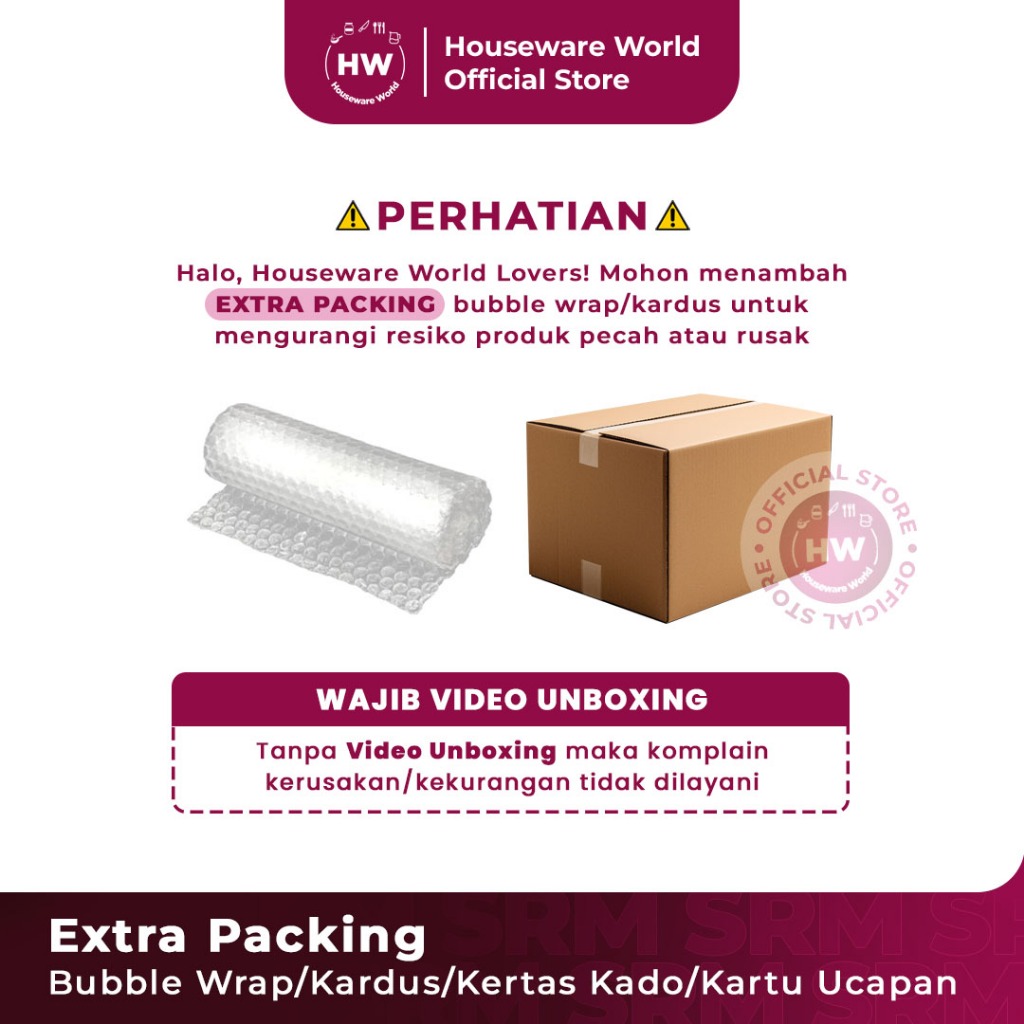 

EXTRA PACKING Bubble Wrap/Kardus Coklat/Kertas Kado/Kartu Ucapan