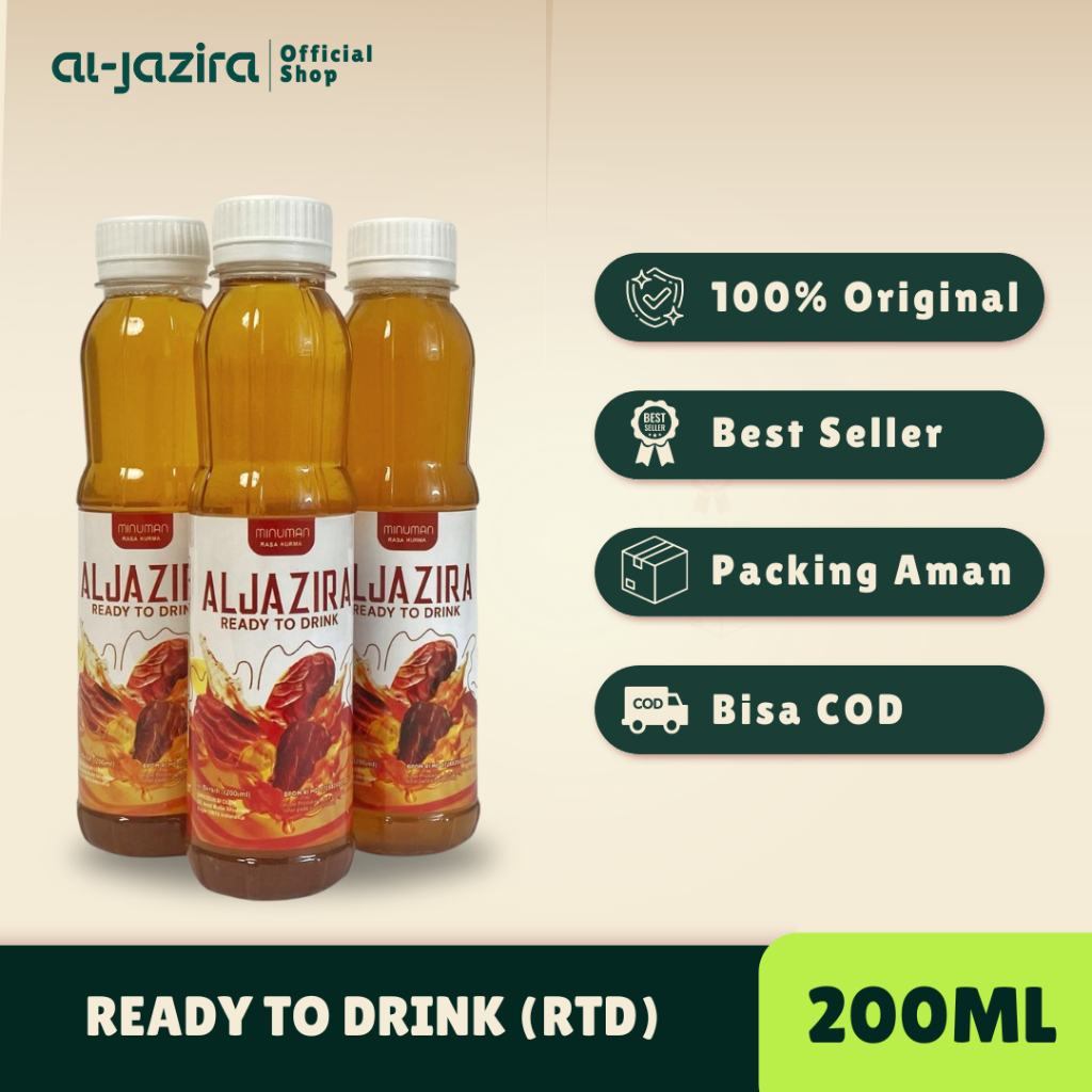 

Al-Jazira - Ready To Drink RTD 200 ml - Minuman Kurma Siap Minum Tinggi Vitamin C