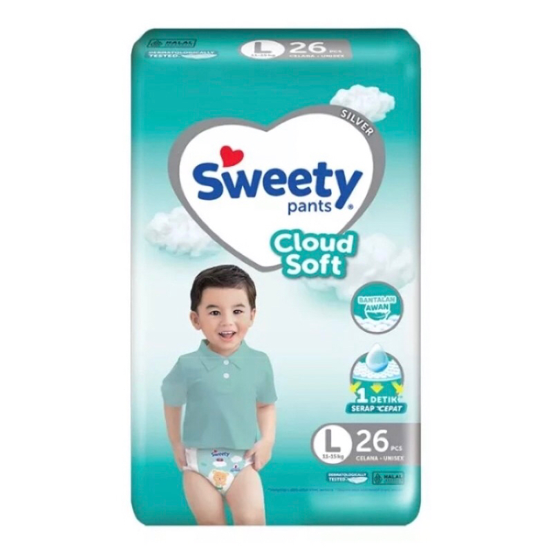 Sweety Silver Popok Celana Bayi Ukuran L Isi 26 Pcs