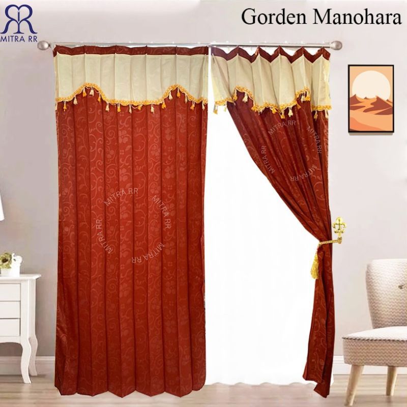 Gorden Manohara Poni Tempel | Tirai Jendela Pintu | Gorden manohara poni renda Free Kawat S