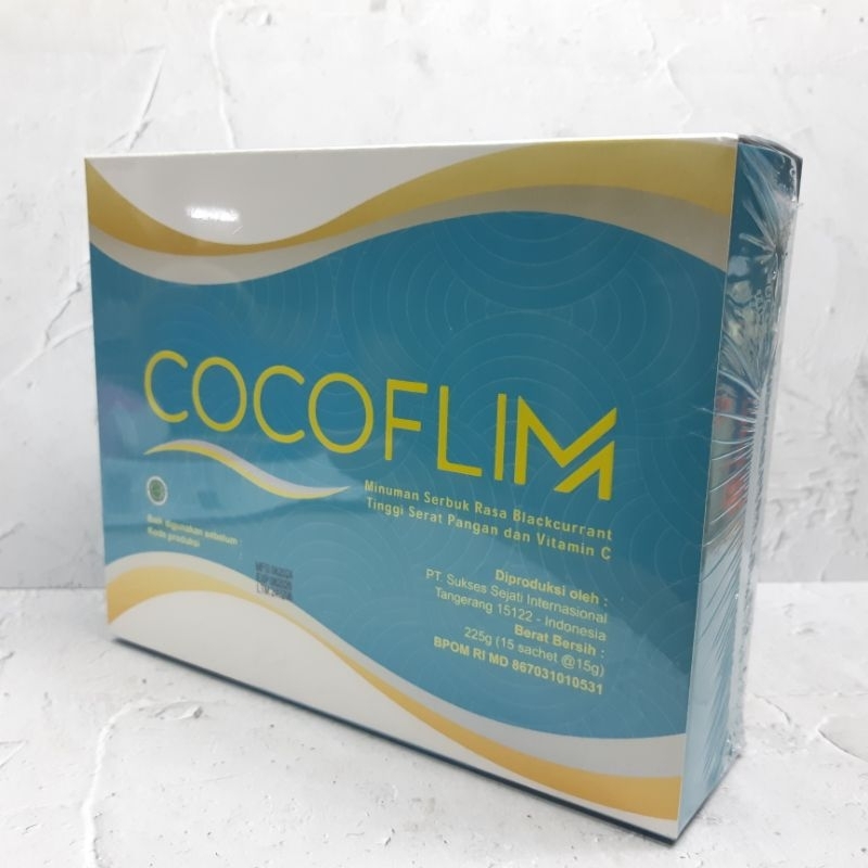 

COCOFLIM minuman serbuk rasa blackcurrant tinggi serat pangan dan vitamin C box isi 15 sachet 15gr