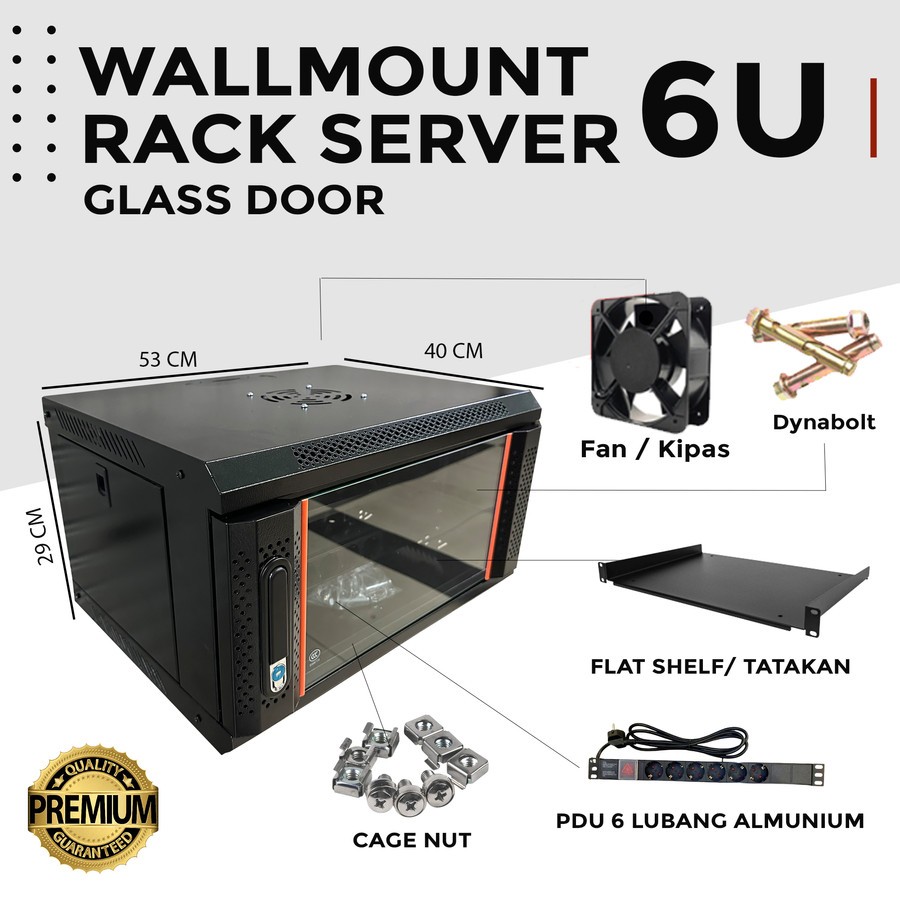 wallmount 6U murah / rack server 6U