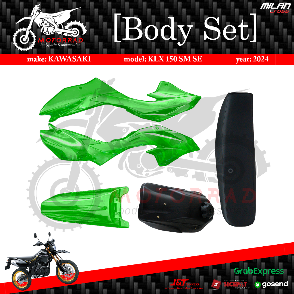 BODY SET KAWASAKI KLX Sm Se 150 TAHUN 2024 PNP KLX 150 BF KLX 150L KLX 150 OLD LAMA Dtracker 150 tan