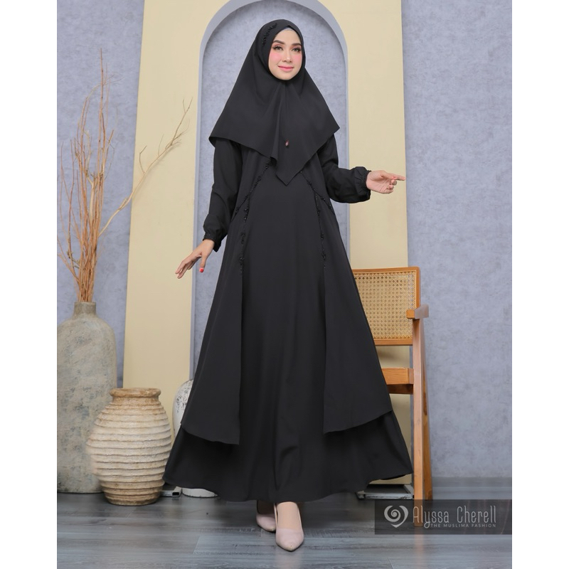 Gamis Set Khimar Hitam 1