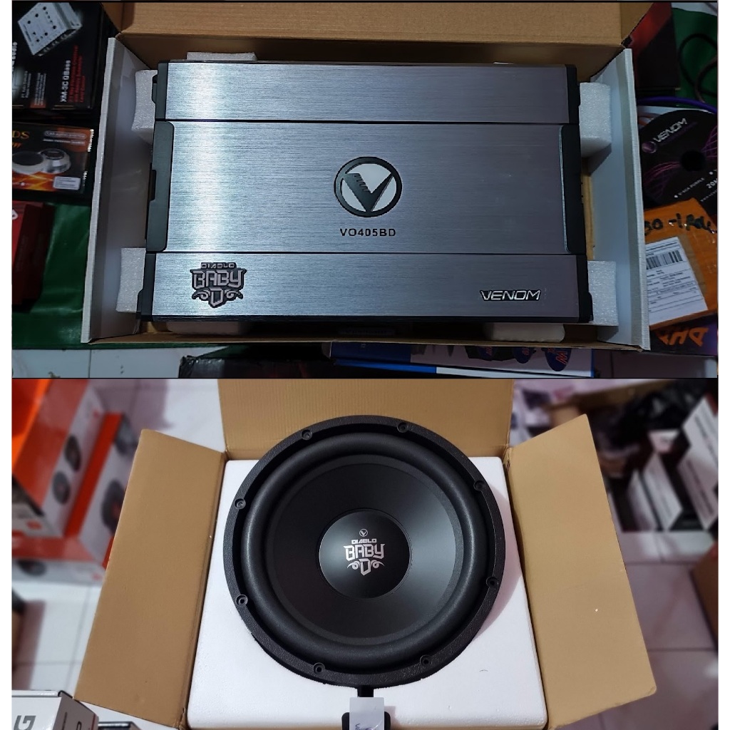 PAKETAN AUDIO POWER DAN SUBWOOFER VENOM BABY DIABLO
