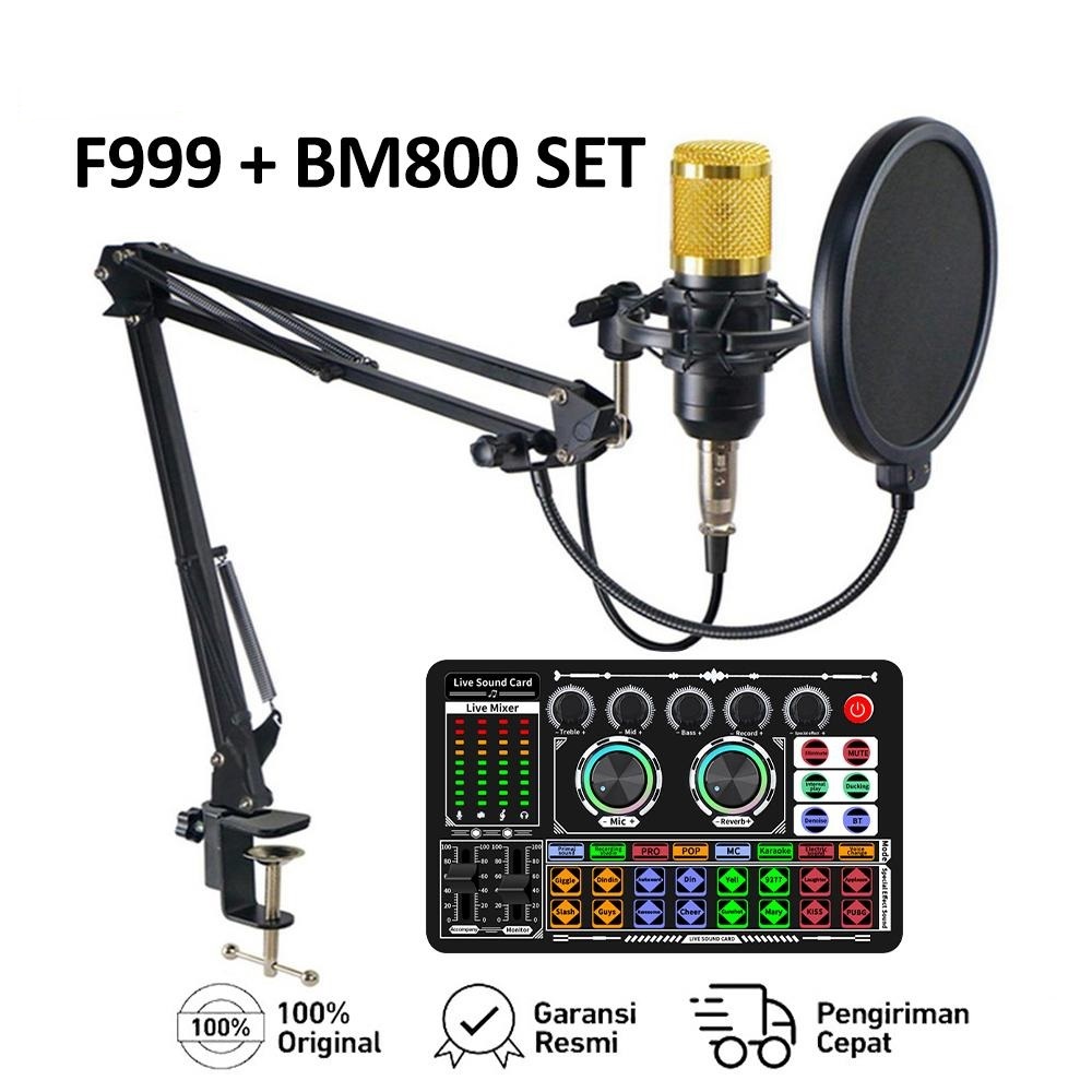 Magic - PAKET LENGKAP SOUNDCARD F999 + MIC BM 800 FULL SET KOMPLIT