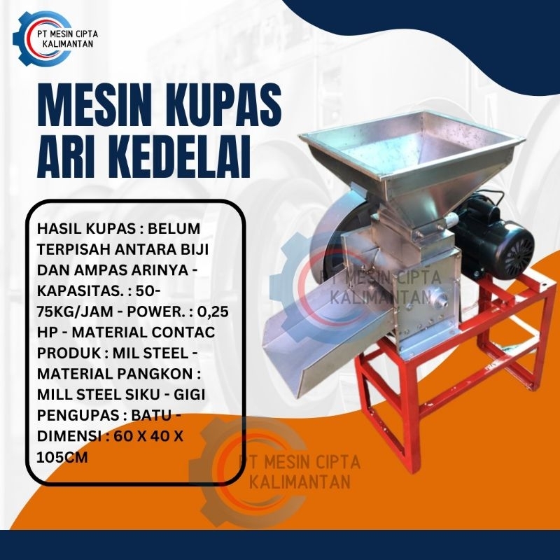 Mesin Kupas Ari Kedelai siap pakai