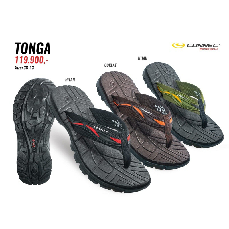 Sandal Jepit Connec Pria Model TONGA Sendal Jepit Connec For amen