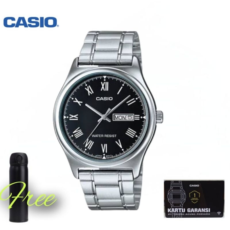 Jam tangan pria casio mtp-v006d-1budf / casio general mtp-v006d-1b mtp-v006