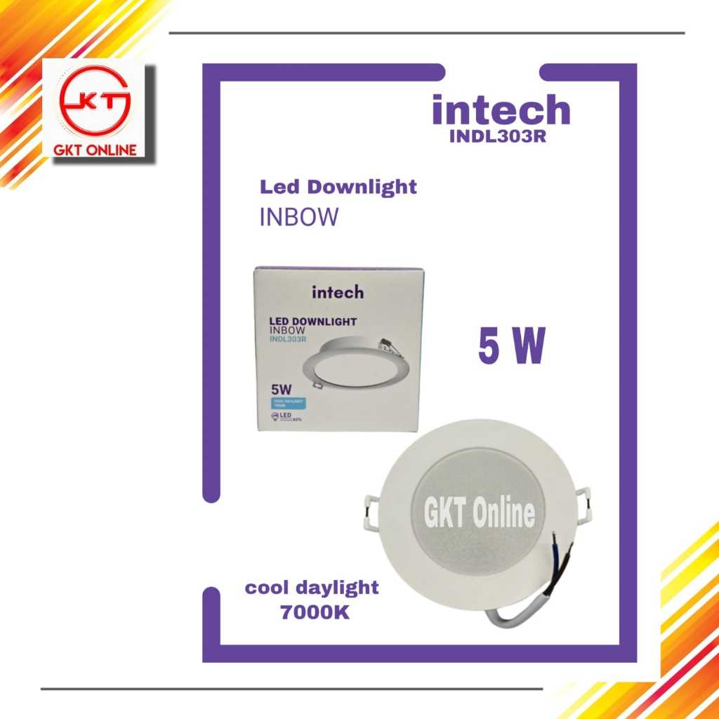 LAMPU LED PLAFON SLIMDOWNLIGHT INTECH INBOW INDL303R 5W