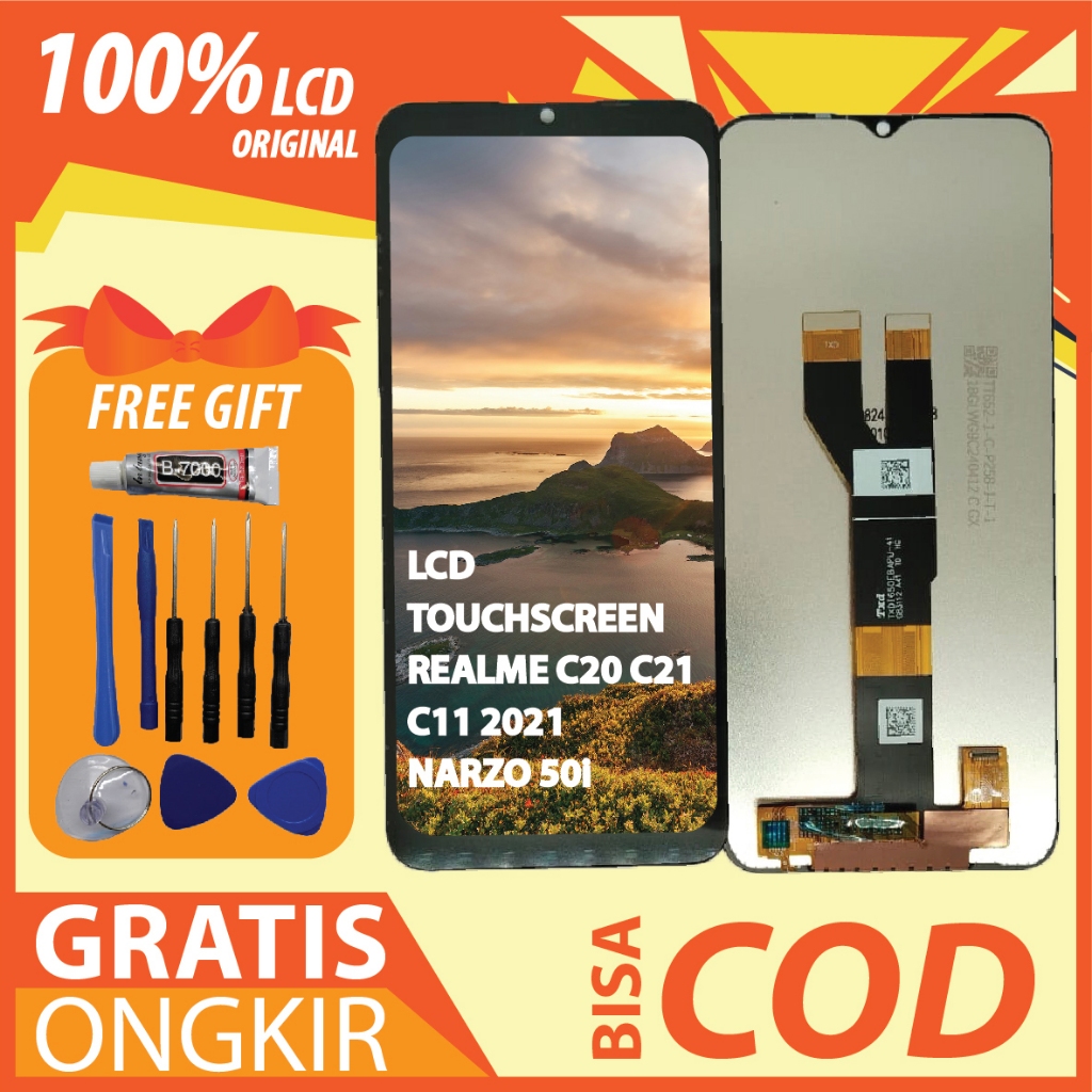 【ORIGINAL 100%】LCD TOUCHSCREEN REALME C20/ C21/ C11 2021/ NARZO 50i FULLSET TOUCHSCREEN / ORIGINAL10