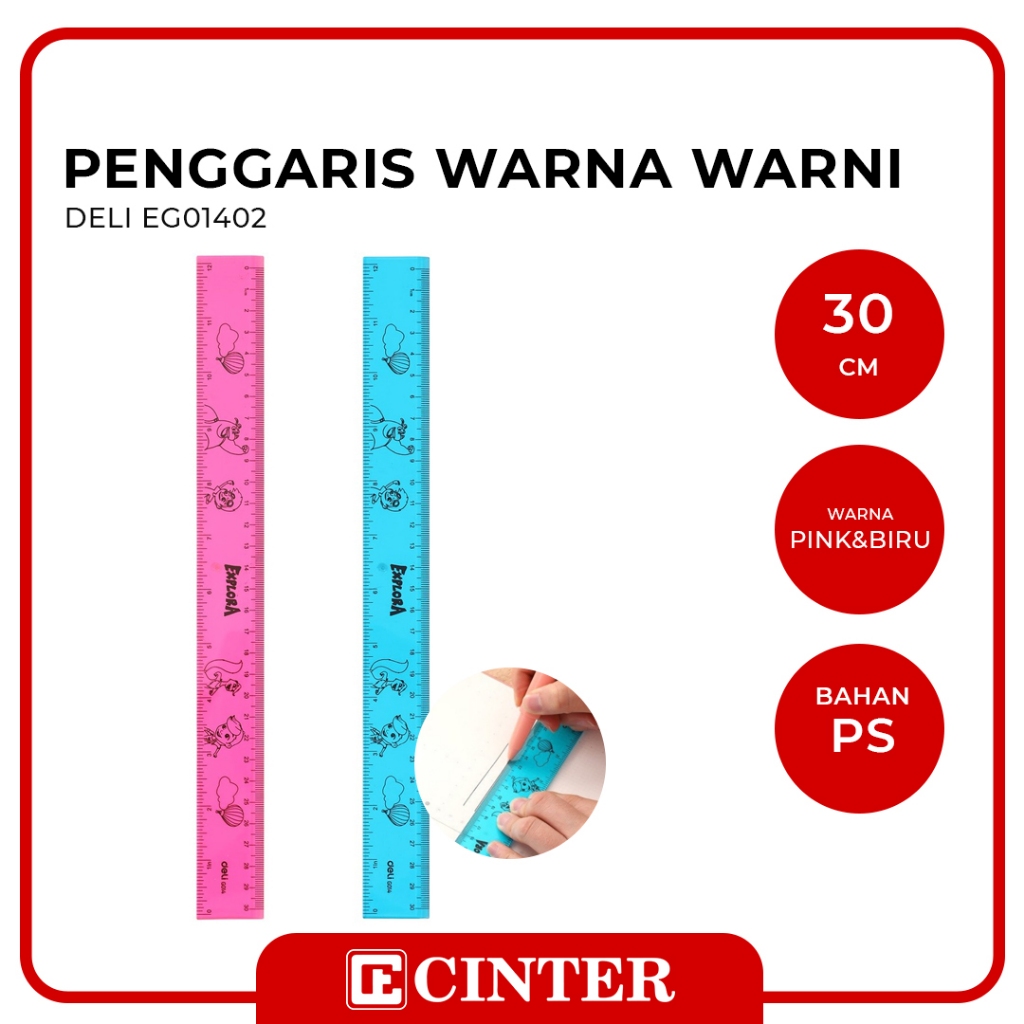 

DELI - MISTAR / RULER / PENGGARIS DRAFTING 30CM 30cm EG01402