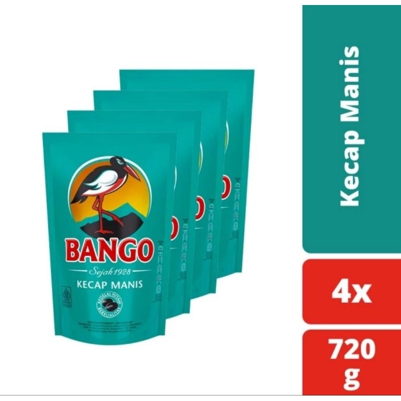 

BANGO Kecap Manis Kemasan Pouch 520 ml / 720 g x 4pcs