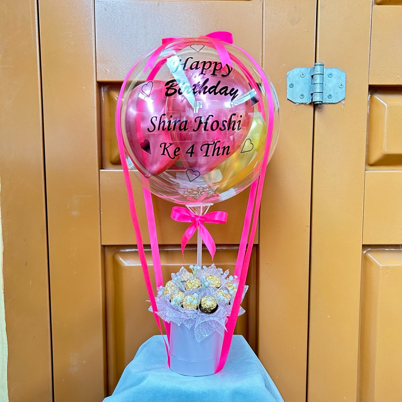 bloom box balon coklat ferrero rocher 16 pcs