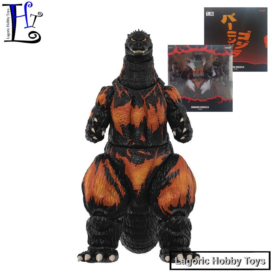 Toho Ultimates Godzilla Burning 1995 Super7 Mainan Figure