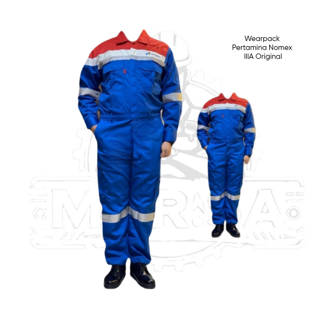 Wearpack Pertamina Nomex lllA Original Atau Coverall Nomex Pertamina - Biru Merah