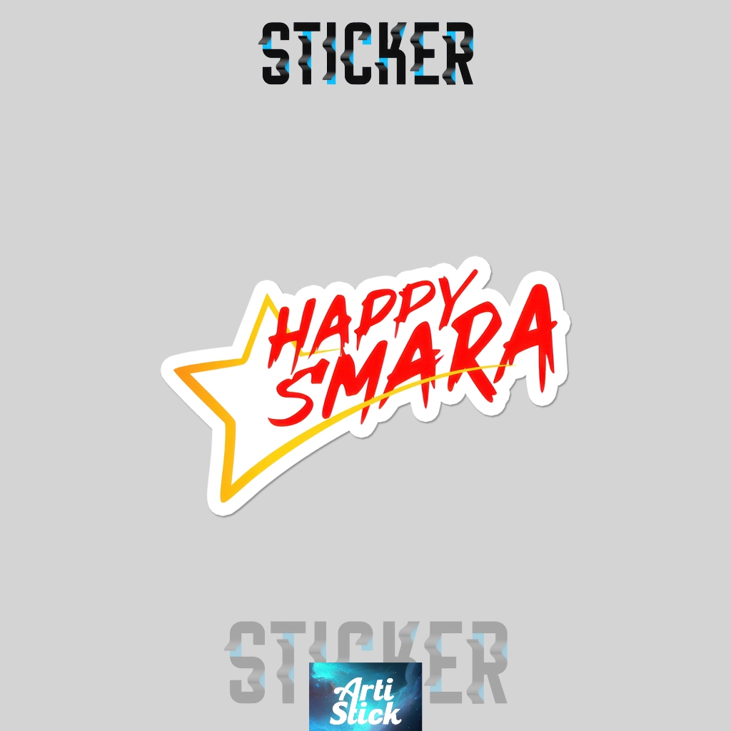 

(3 PCS) Sticker Band Series HAPPY ASMARA | Vinyl Laminasi anti air | ArtiStick Merch