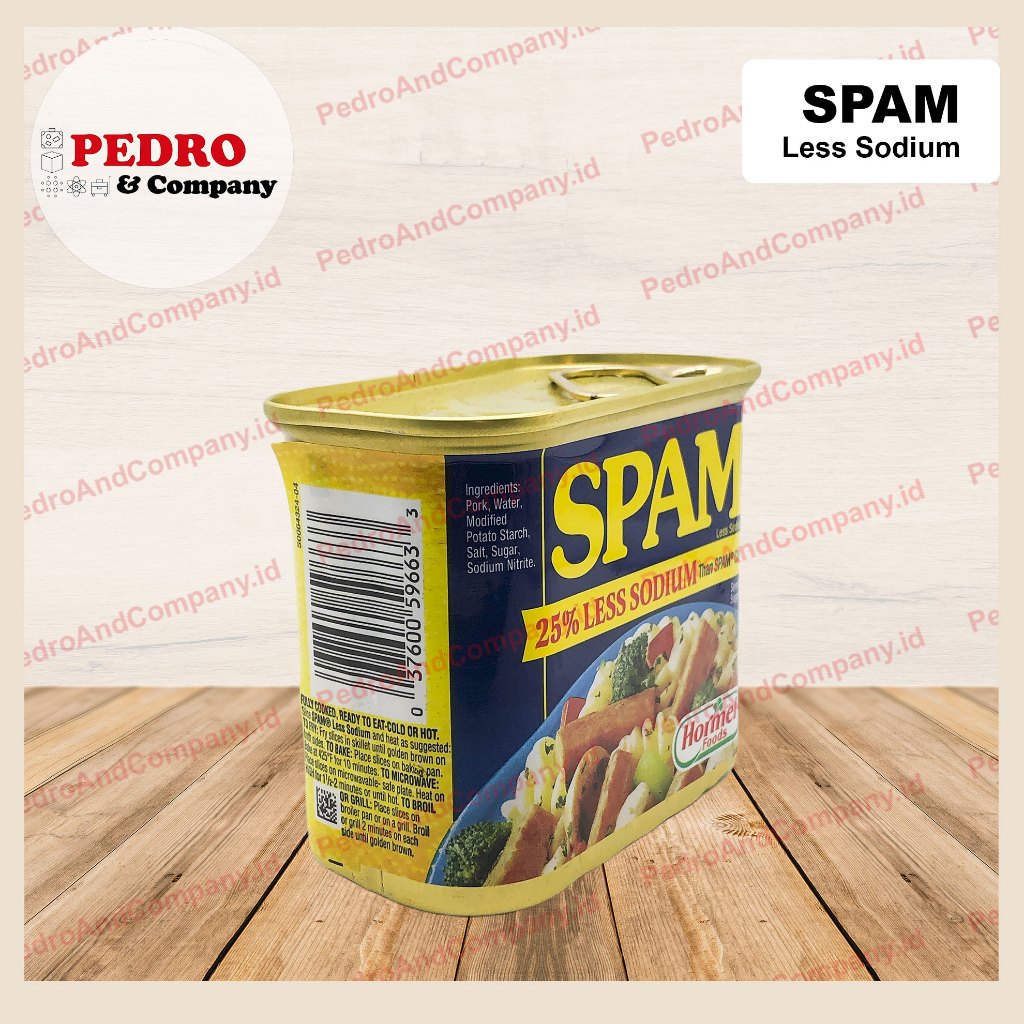 

Hormel Spam LESS SODIUM 340 gram - daging kaleng babi asli