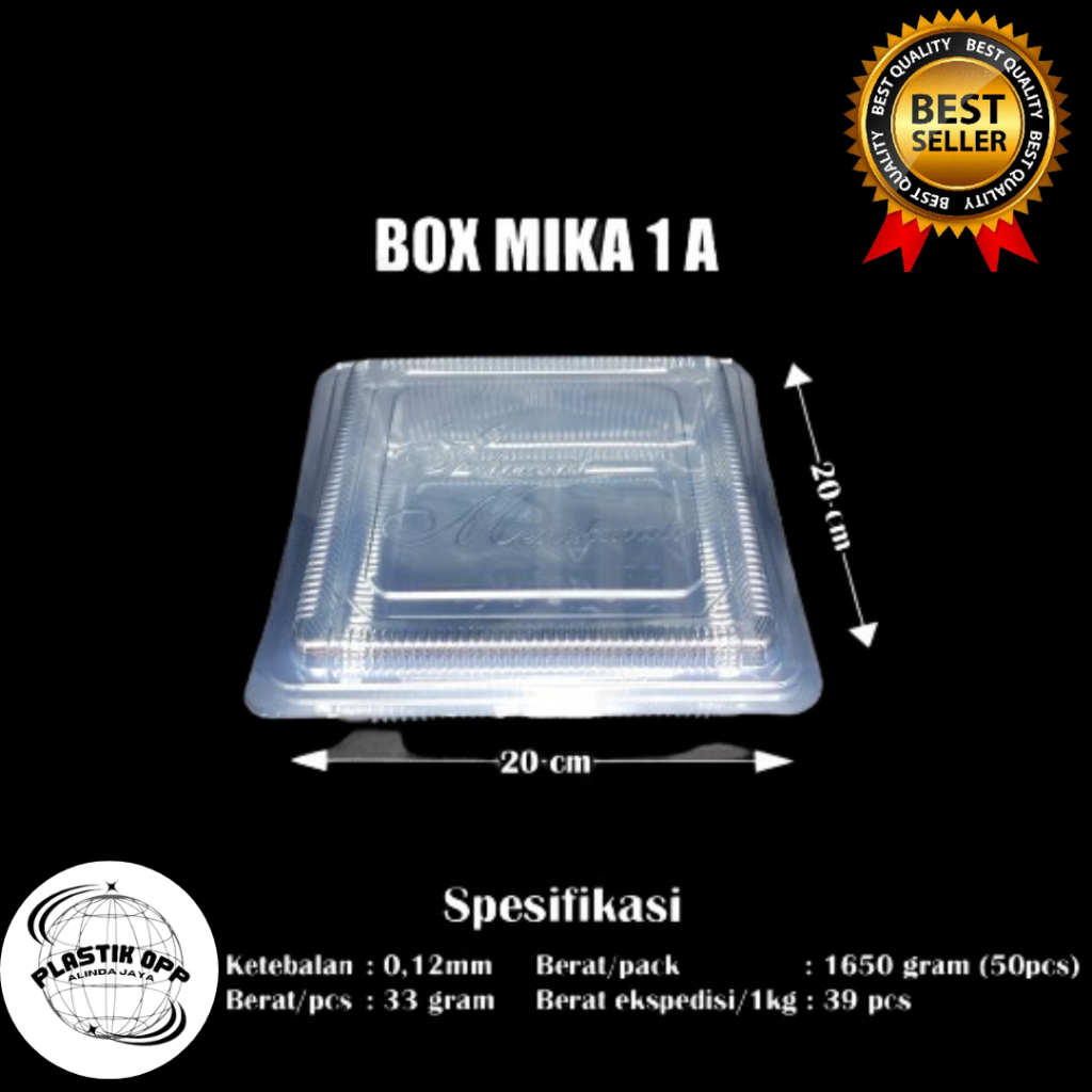 Plastik mika kue ukuran 1A,2A,3A Jumbo plastik bening / mika kotak Besar / box mika kue bolu Besar [