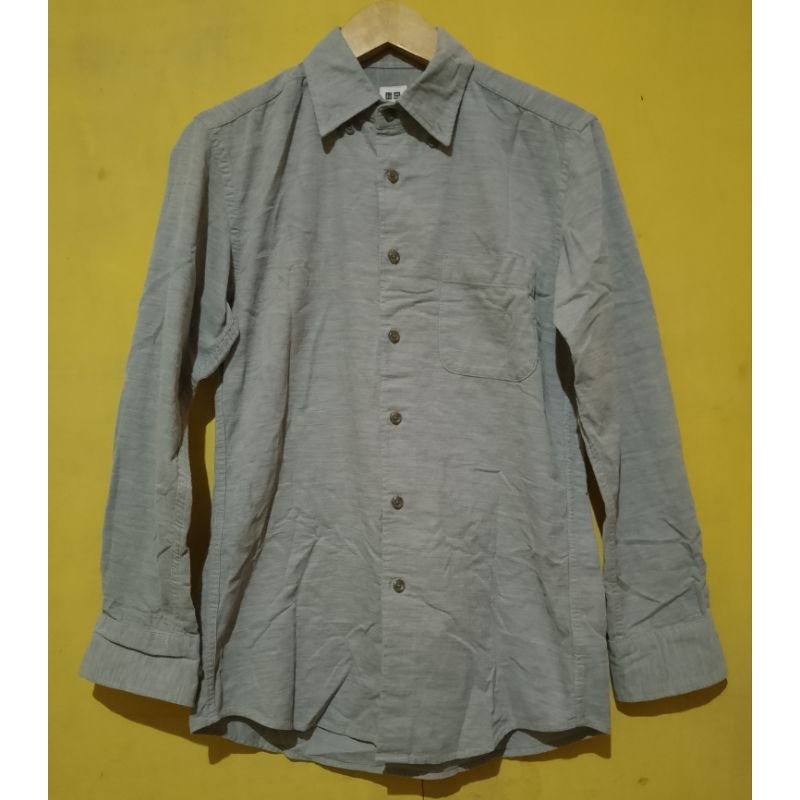 Kemeja Corduroy uniqlo single pocket second M