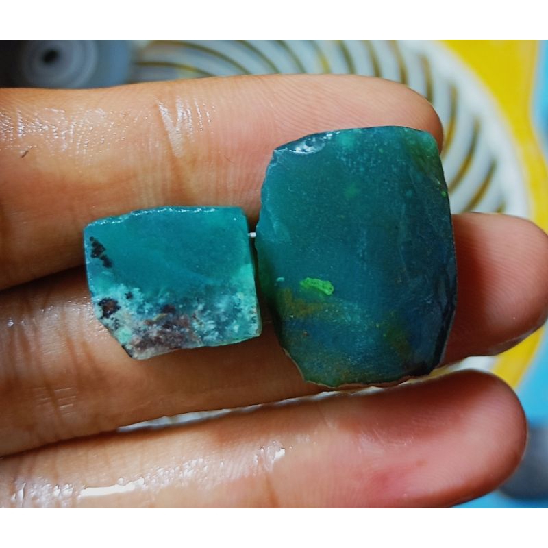 2 POLKAS BATU AKIK PANCAWARNA GARUT IJO ODIM LAWAS