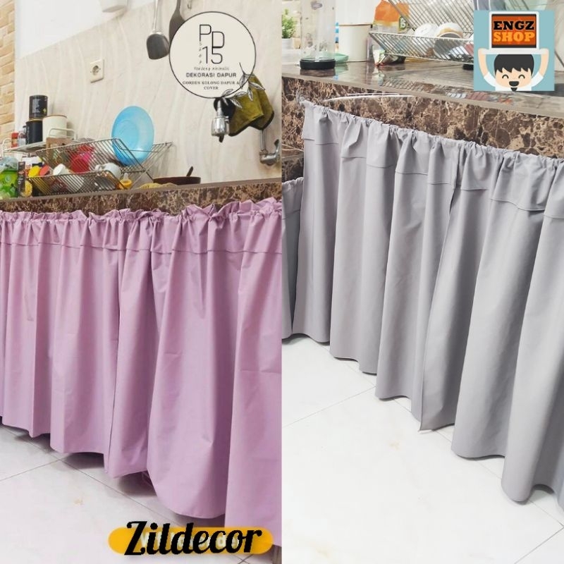 Gorden Kolong Dapur katun Embos Hordeng Bawah Kompor