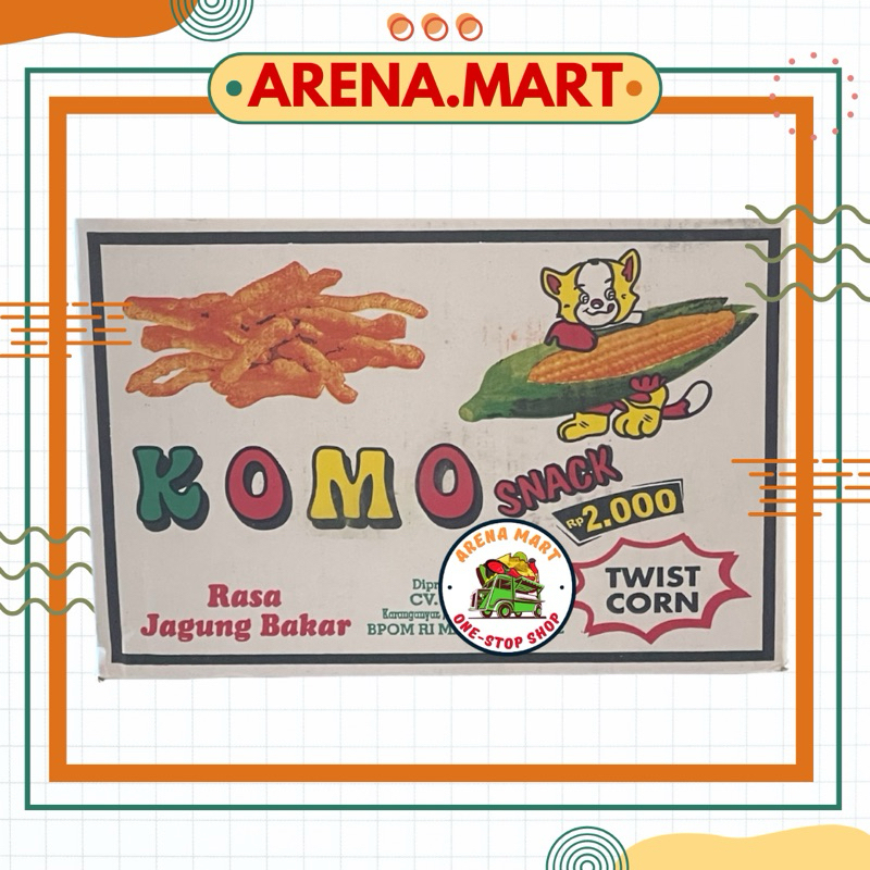 

Chiki ciki Snack Komo Makanan Esktrudat Rasa Jagung Bakar Ecer 2000