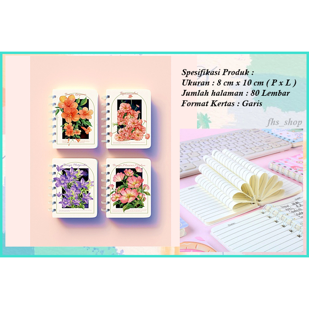 

Notebook Scrapbook A7 Notebook Mini Notebook Lucu A7 Notebook Aesthetic Flowers Notebook A