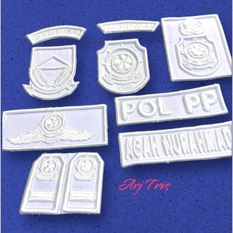 SATPOL PP BORDIR TIMBUL PUTIH PREMIUM | SATPOL PP