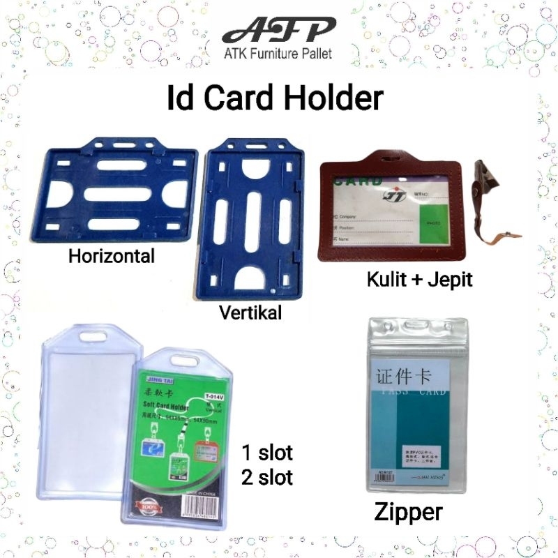 

Plastik Id Card Hard Holder Case Frame Name Tag