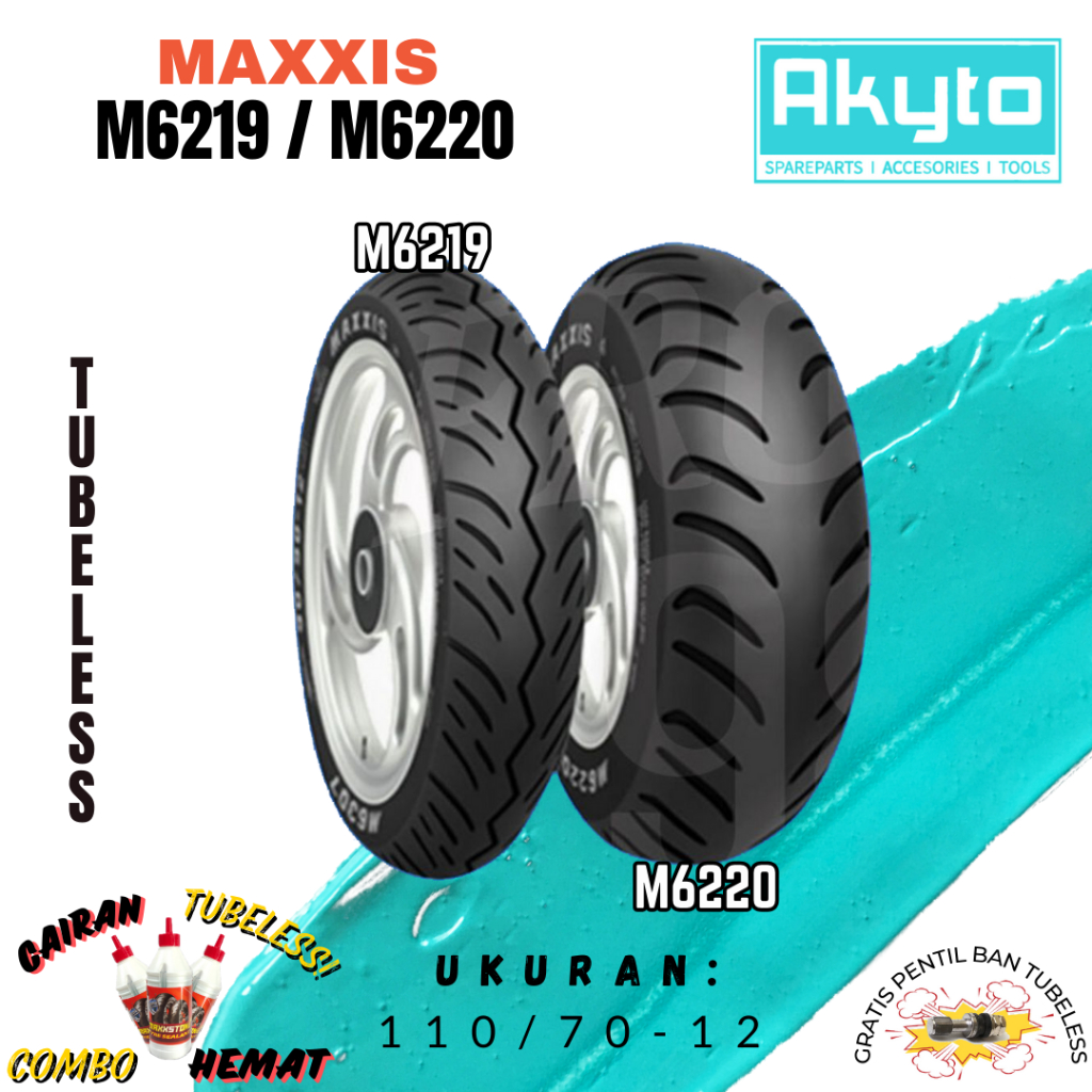 BAN MAXXIS M6219 M6220 / BAN TUBELESS / BAN RING 12 / BAN R12 / BAN MOTOR FAZZIO FREEGO SCOOPY ADRES