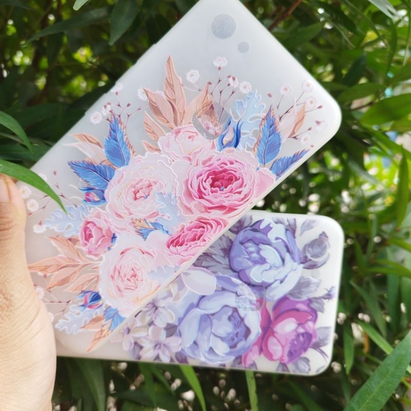 Case Vivo Y83 / Vivo 1802 Transparan Dove Motif Bunga Cantik