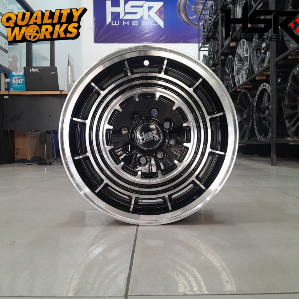 Promo Velg Racing Carry Futura Ring 14 Pelek Hsr RTR Ring 14 Lebar 6 Offset 35 Hitam Polish