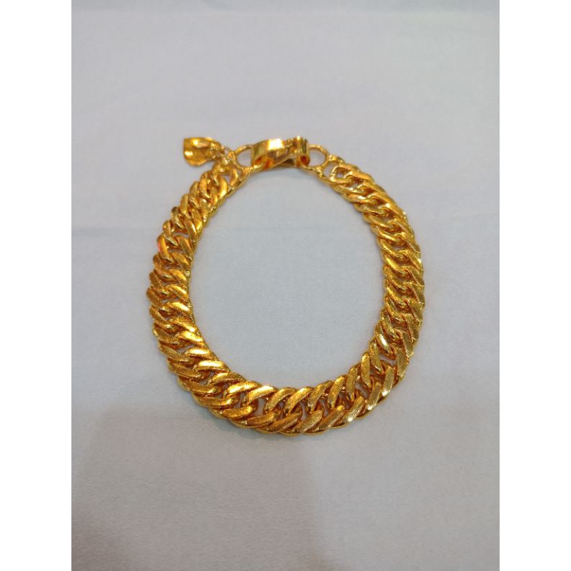 gelang rantai sisik polos emas penang