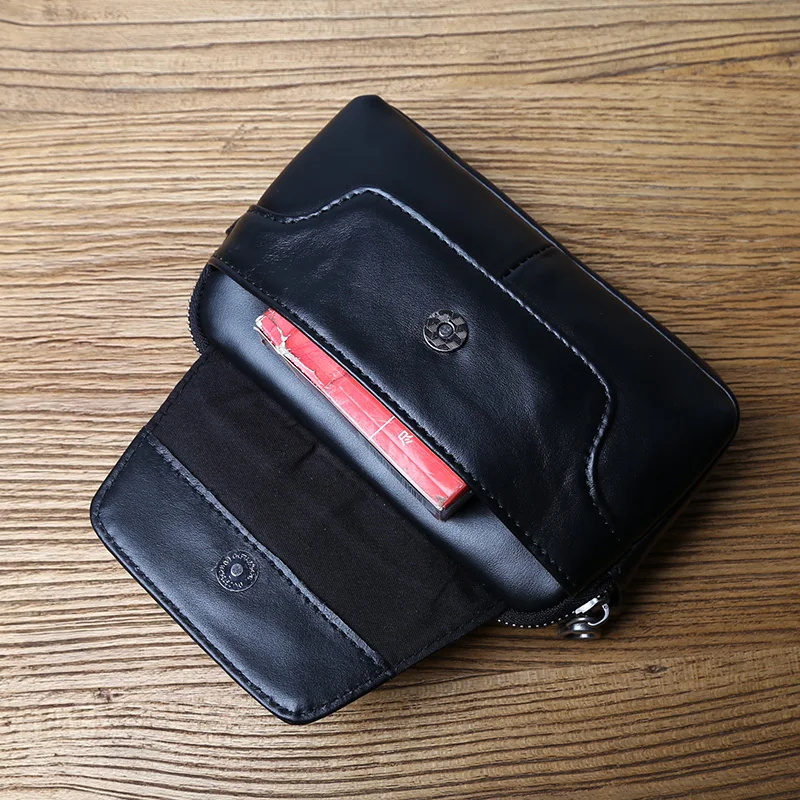 Tas Pinggang Pria Kulit Asli - Tas Dompet Hp Pinggang - Tas Mini Kulit