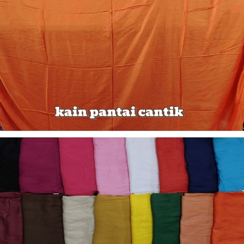 KainPantaiCantik - POLOS SOLID - Kain Pantai Bali - Kain Rayon Polos