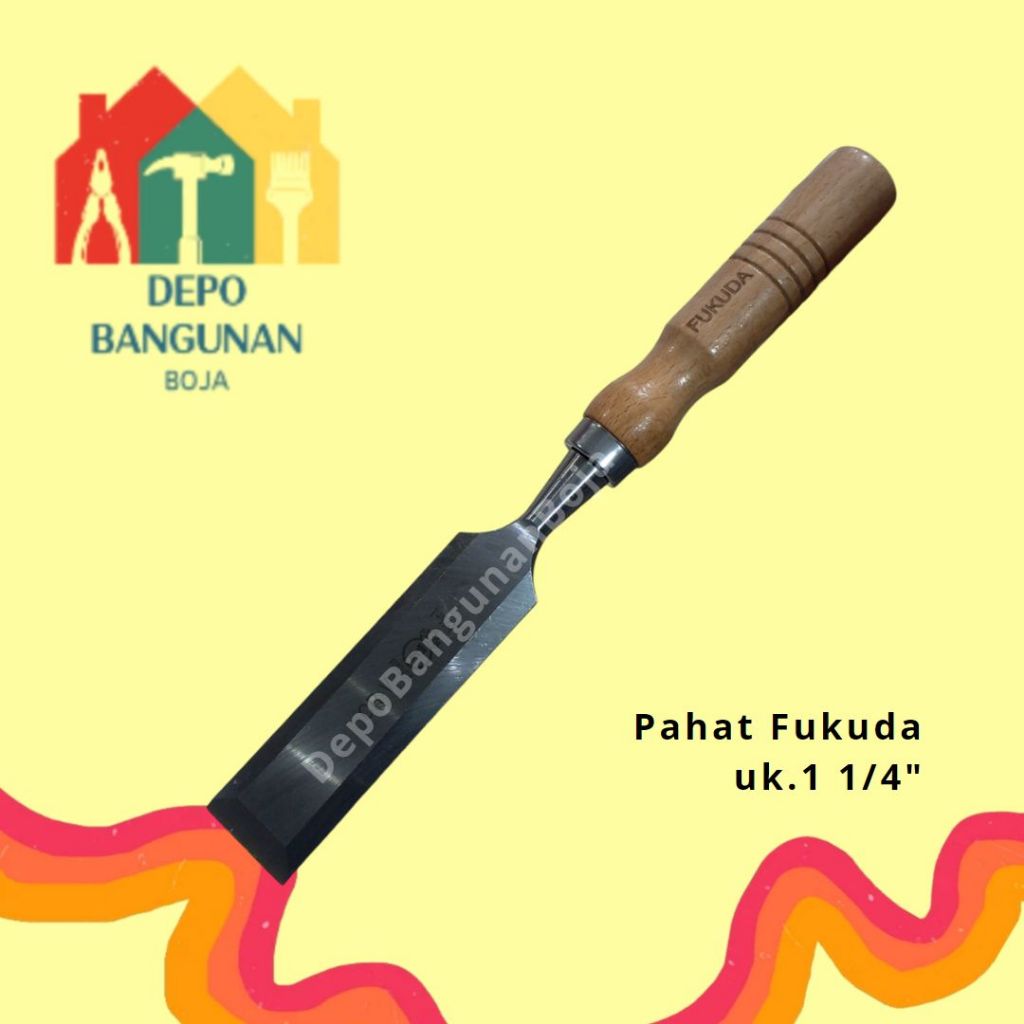 (23.12) Fukuda 1 1/4" Pahat Kayu / Tatah Kayu / Pahat Ukir