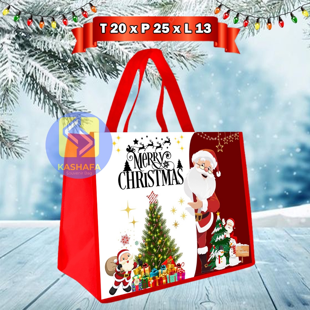 

Tas Souvenir Natal Dan Tahun Baru / Bingkisan Natal/ Tas Natal Bahan Tebal/Tas Goodie Bag Natal Spunbond Christmas/Totebag Merry Christmass / Tas Bingkisan/Goodiebag Natal-Tas Hampers Natal-Tas Spundbond Natal/ Goodie Bag Natal Termurah Dan Terlaris