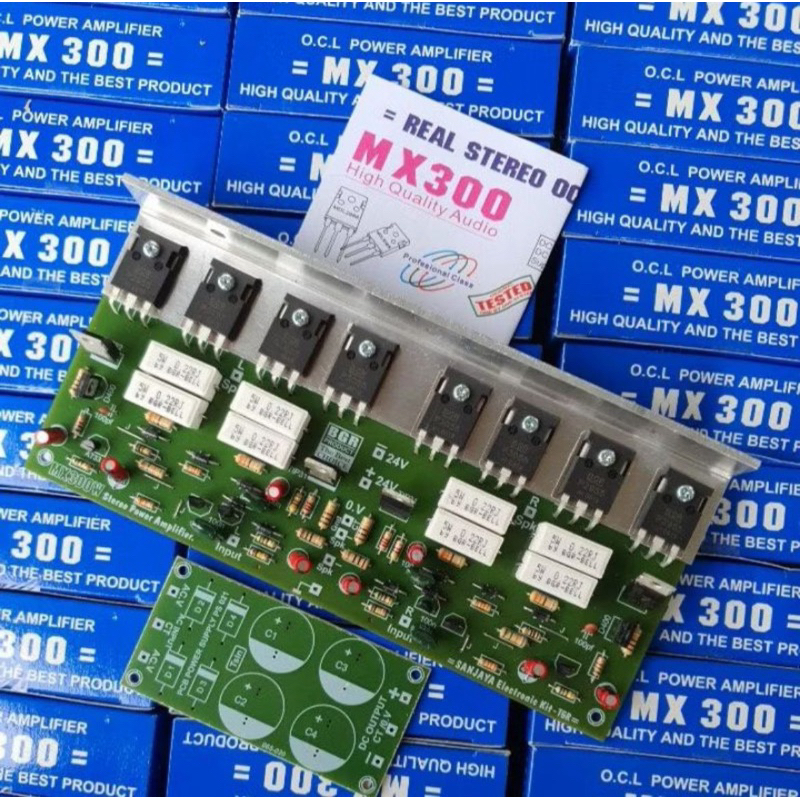 POWER AMPLIFIER MX300 STEREO BELL BGR SANJAYA ELEKTRONIK KIT ORIGINAL