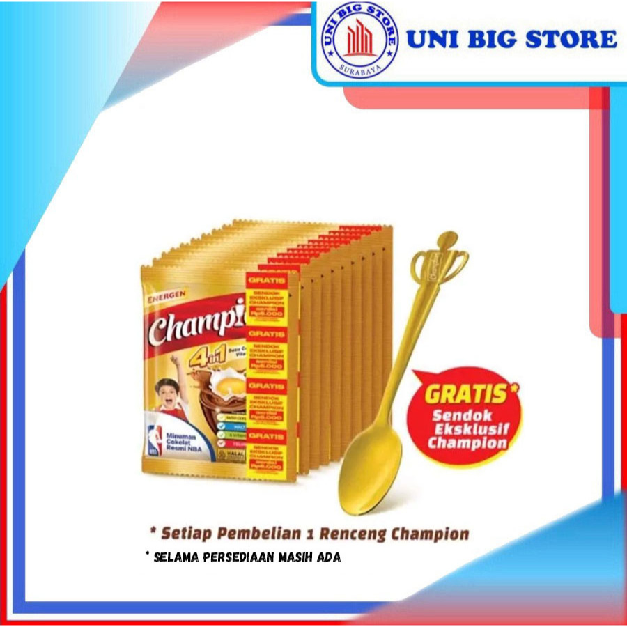 

Energen Susu Cokelat Champion 4in1 30 gr x 10 pcs RENTENG