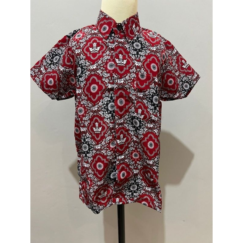 Seragam Batik SD  Tunas Harapan Merah Nasional Lengan Pendek
