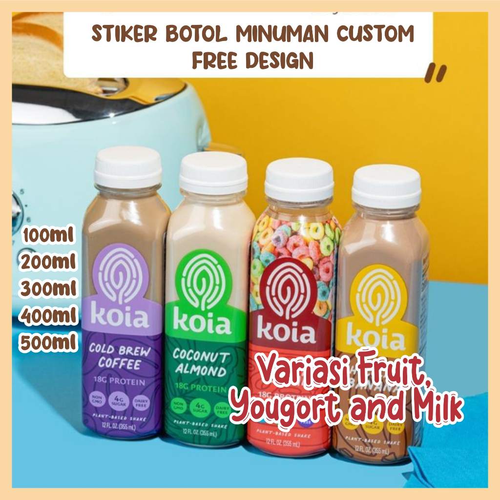 

CETAK STIKER BOTOL ANTI AIR MINUMAN / CETAK STIKER MINUMAN UNTUK BOTOL / STIKER TRANSPARAN BOTOL ANTI AIR 100,200,300 mili liter / Stiker Minuman bisa Custom Design / Stiker produk termurah