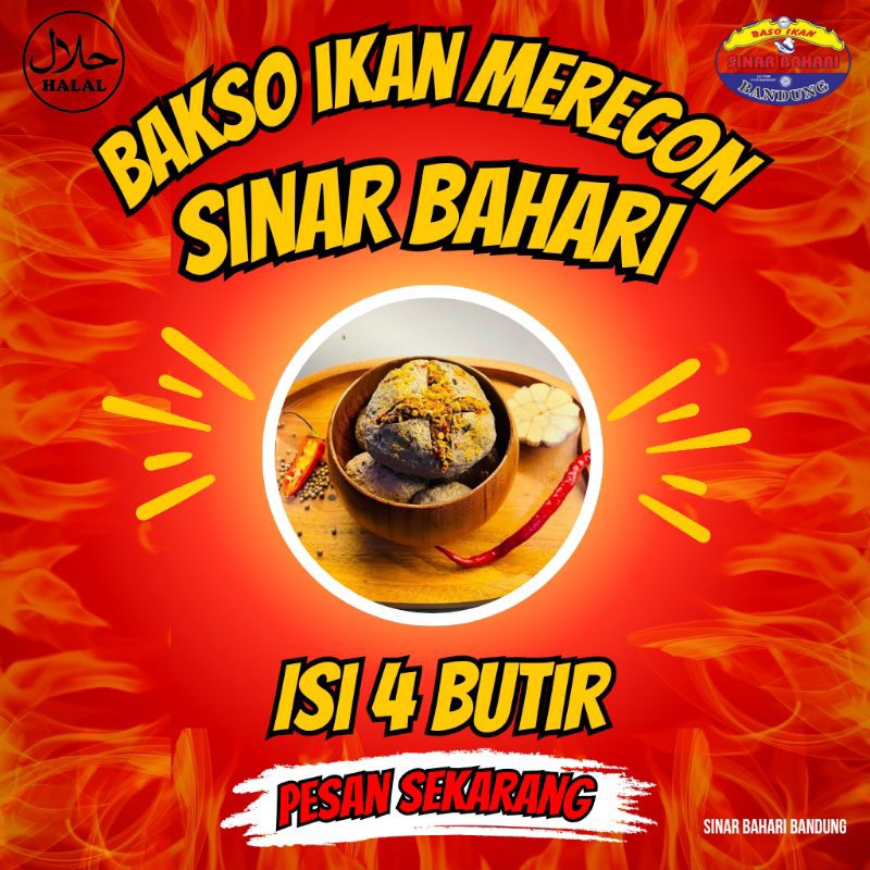 

Bakso ikan jumbo varian jando/merecon isi 4 butir kemasan vacum | sinar bahari bandung