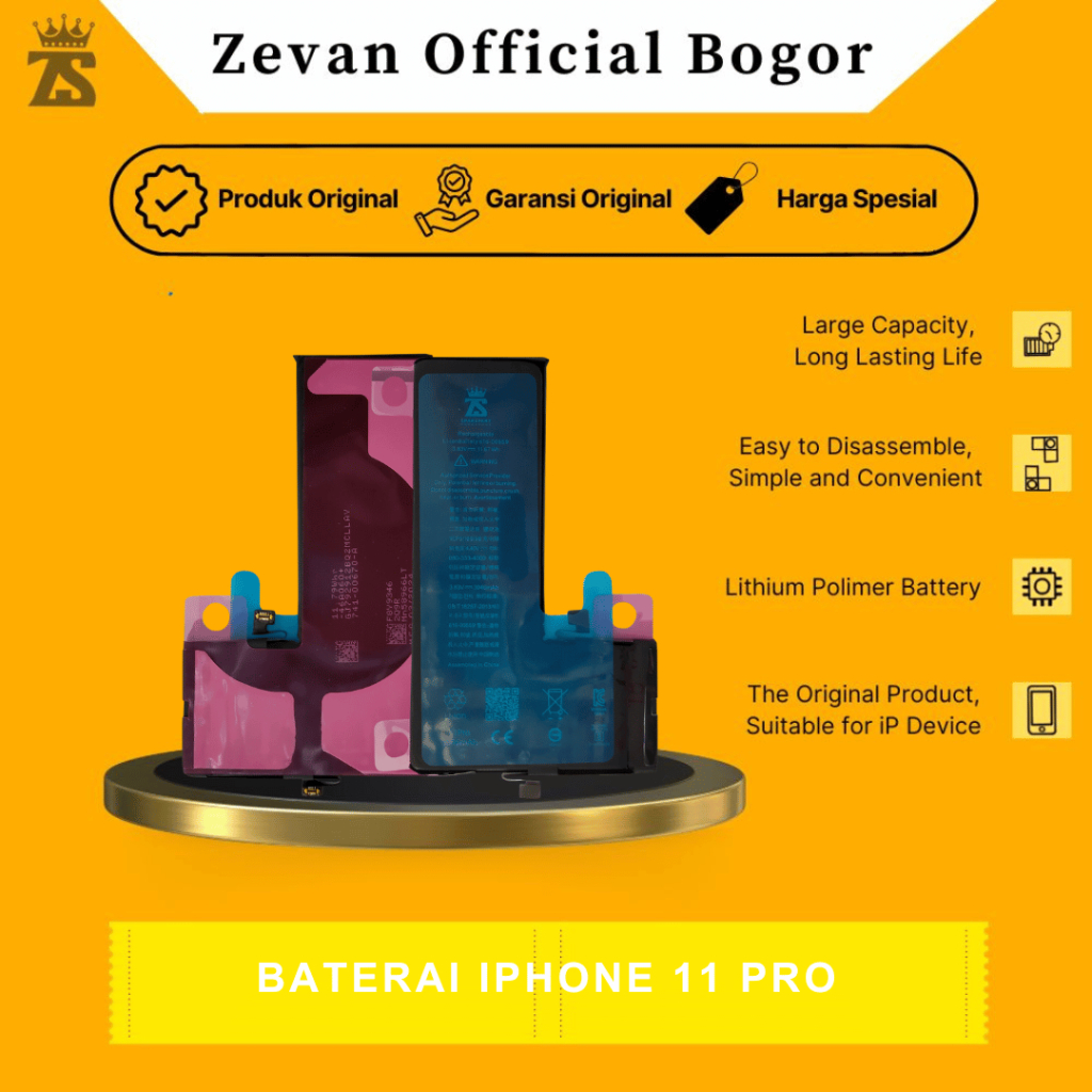 BATTERY BATRE BATERAI IPHONE 11 PRO - ORIGINAL QUALITY ZEVAN