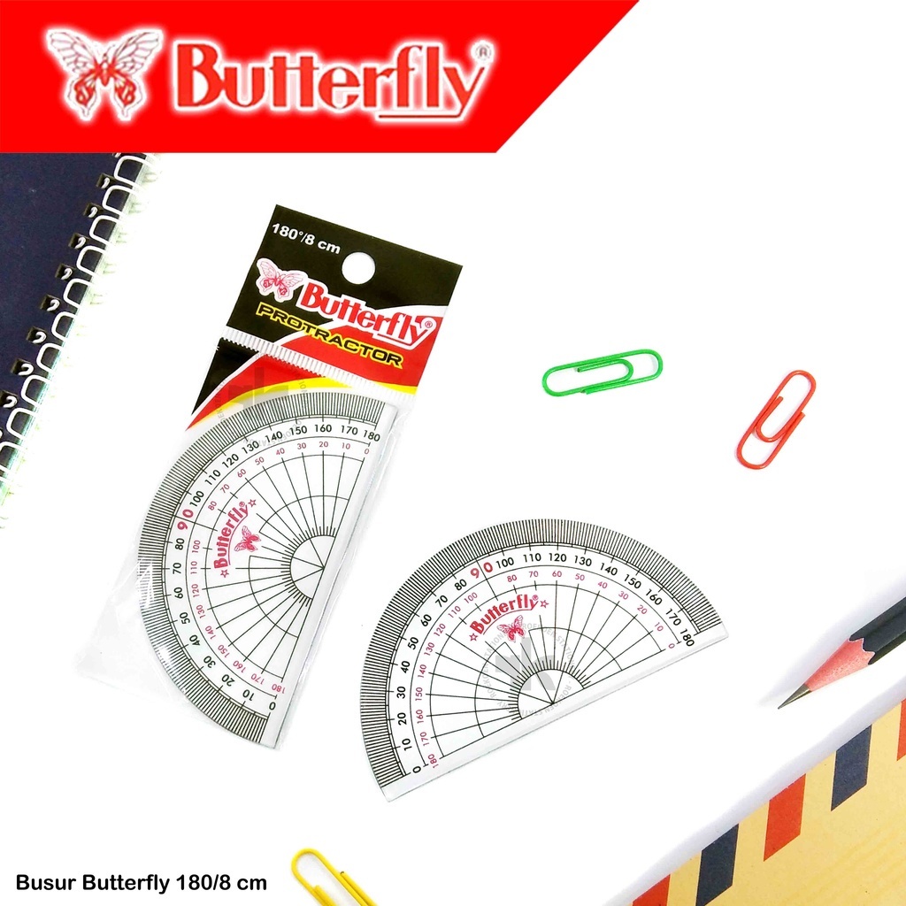 

Busur Derajat Butterfly Busur 180° 1 Pcs / Penggaris Busur Butterfly 1 Pcs