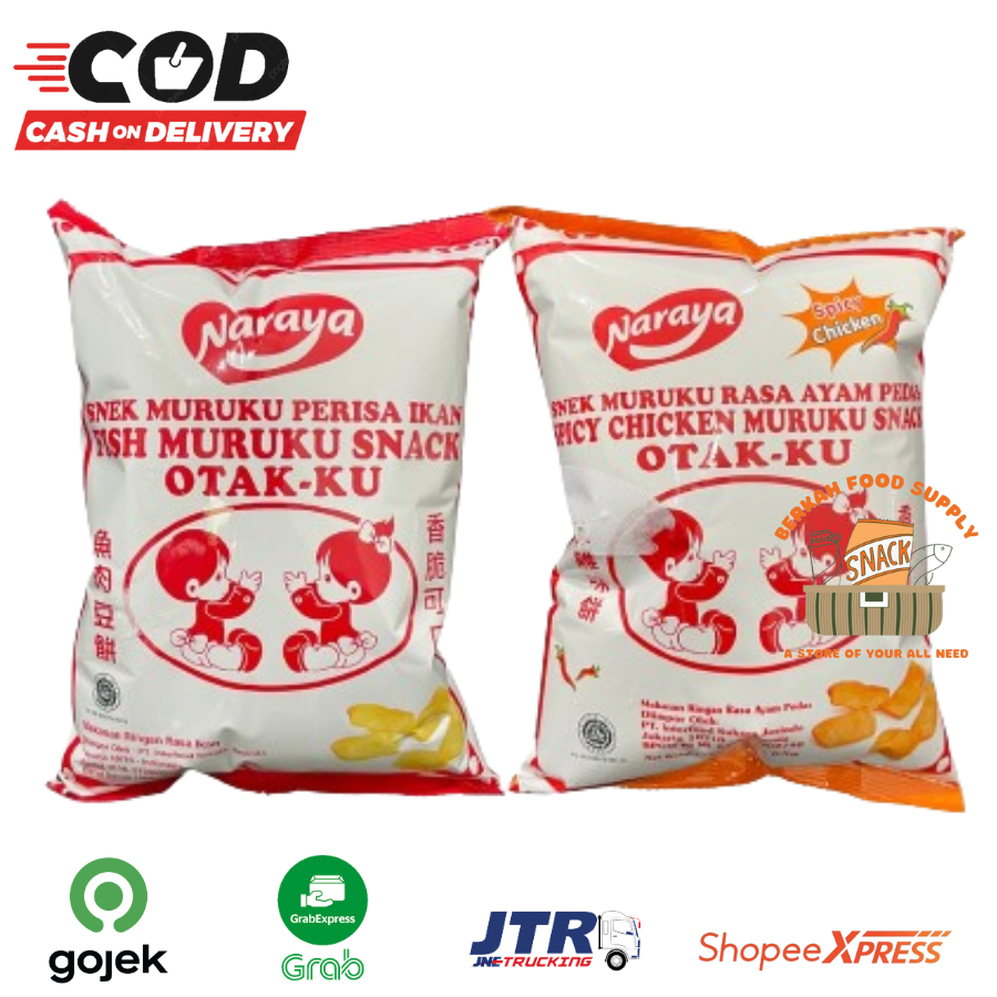 

[ BERKAH ] Naraya Otak-ku Snek Muruku 60gr Rasa Ikan Ayam Pedas Spicy Chicken Fish Muruku Snack Impor Malaysia Halal