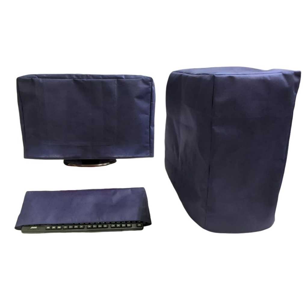 [PRE ORDER] Cover Set Komputer 19 inch Monitor CPU Keyboard - Kain Pelindung Anti Debu