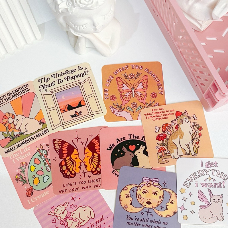 

[INFINITYSTUFF] Motivational sticker set isi 10 ujung curve aesthetic sticker