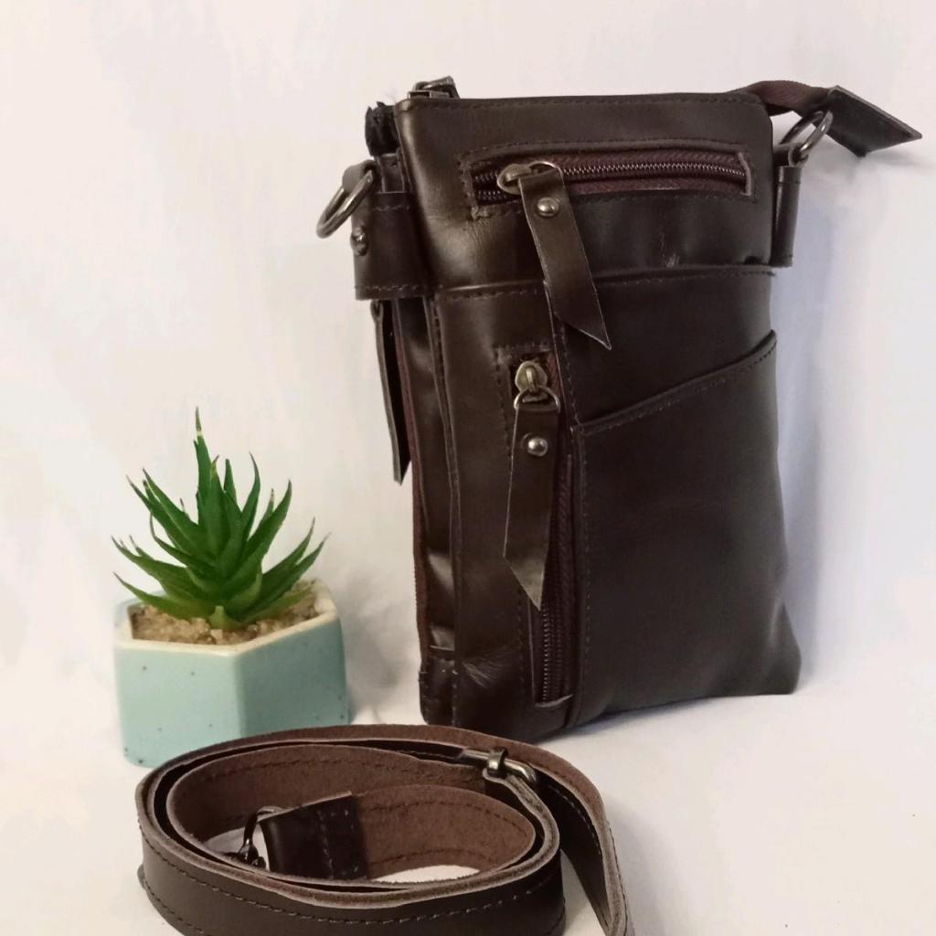 TAS KULIT SELEMPANG KECIL/PRIA/ORIGINAL/HANBAG/TERBARU/COSTUM NAMA,LOGO/TAS TANGAN/100%KULIT SAPI